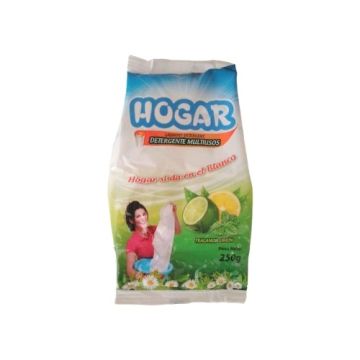 Detergente En Polvo, M/Hogar, Bolsa De 250G 